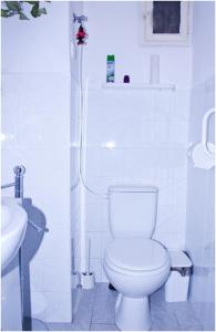 泰尔奇普里瓦40号酒店的白色的浴室设有卫生间和水槽。