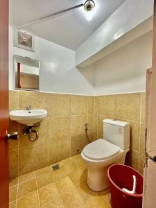 长滩岛温迪公寓酒店的一间带卫生间和水槽的浴室