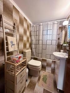 萨拉米斯Salamis Luxury Escape的一间带卫生间和水槽的浴室