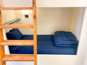 圣巴巴拉ITH Santa Barbara Beach Hostel的配有梯子的小客房内的双层床