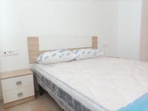 贝尼卡西姆Residencial El Trenet 2A的一间卧室配有一张带两个枕头的床