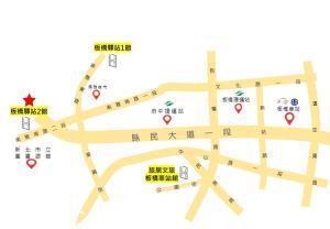 台北Hubhotel Benqiao Inn Far Eastern Branch的大阪市地图