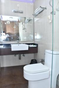 巴特那PARK PRIDE INN的浴室配有白色卫生间和盥洗盆。