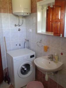 尼库加姆Apartments Belvedere - A3的一间带洗衣机和水槽的浴室