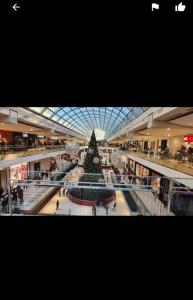 休斯顿Luxurious Escape FREE PARKING的购物中心中间的圣诞树