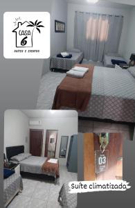 Casa 6 Suites e Eventos客房内的一张或多张床位