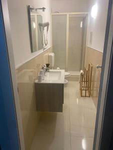 卡塔尼亚B&B Elios Rooms的一间带水槽和卫生间的浴室