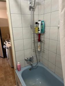 萨拉热窝Apartman Jamal的带浴缸和盥洗盆的浴室
