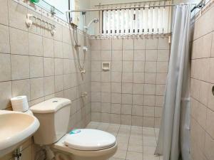 邦劳DMC1 Residence Panglao的浴室配有卫生间、盥洗盆和淋浴。