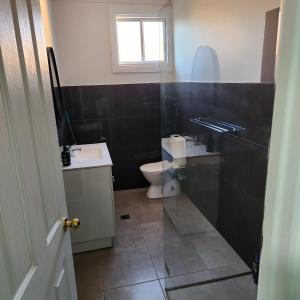 布罗肯希尔City Villa 39 Blende st Broken Hill NSW 2880的一间带水槽和卫生间的浴室