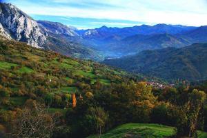 拉普拉萨Montegrande entorno mágico rodeado de montañas的享有山谷和树木的景色