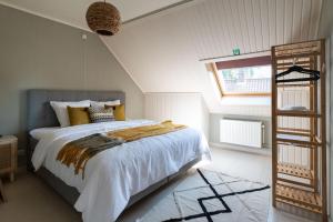 布鲁日Gastenkamers Ten Huyze Marchandise的一间卧室设有一张床和一个窗口
