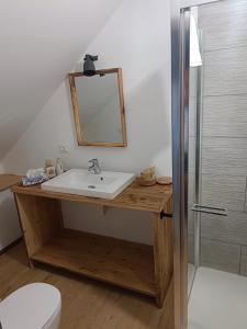 阿诺尔德施泰因AlBy&B的一间带水槽和镜子的浴室