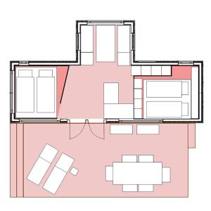 SalzhemmendorfTiny House Ithblick direkt am See的房屋的平面图