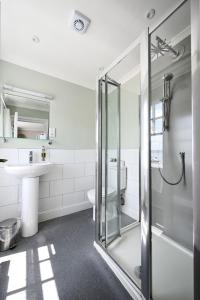 阿伯蒂费S.A.布莱恩有限公司多维旅馆的带淋浴和盥洗盆的浴室