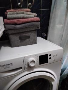 ZemunJasna的洗衣机及其上面的毛巾