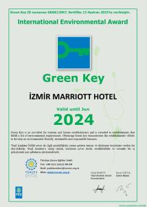 伊兹密尔Izmir Marriott Hotel的绿色钥匙马里奥特酒店传单