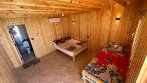 NuweibaMusa Camp的小屋内带床和沙发的房间