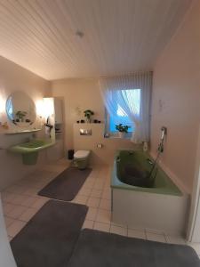 雷达-维登布吕克Willy und Gudrun的一间带绿色浴缸和卫生间的浴室