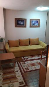 萨拉热窝Modern&Cozy Bosnian house with GARDEN+FREE parking的客厅的角落里配有沙发