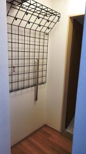 蒂宾根Apartment Kliniken的墙上装有金属栅门的门