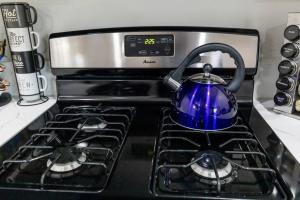 圣地亚哥San Diego's Cozy Gem的炉灶上方的蓝茶水壶