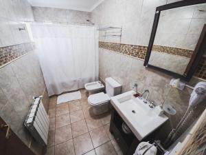 乌斯怀亚La Posta Apart的浴室配有白色卫生间和盥洗盆。