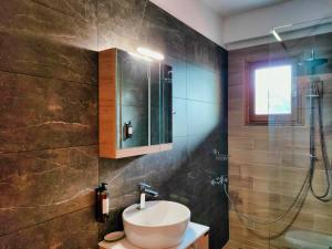 美特索文Majestic Vista Residence的一间带水槽和淋浴的浴室