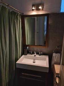布宜诺斯艾利斯Defensa340的一间带水槽和镜子的浴室