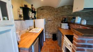Horní PasekaOld Style Cottage的厨房配有水槽和台面