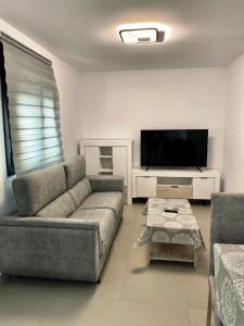 科尼尔-德拉弗龙特拉LOFT VILLALUCIA的带沙发和平面电视的客厅