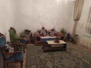 纳希切万House in Nakhchivan city, Azerbaijan的带沙发和咖啡桌的客厅