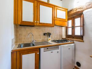 Casa MontacutoApartment Borgo Cerbaiola-2 by Interhome的一间带水槽和洗碗机的小厨房