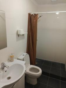 阿斯塔纳Ohana Boutique的浴室配有白色卫生间和盥洗盆。