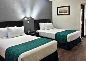 奥夫雷贡城InHouse Obregón的一间酒店客房,房间内设有两张床
