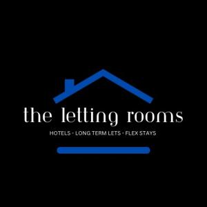 威根Letting Rooms @ Charles Dickens的出租客房的蓝色标志