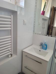 齐莱涅克Nartorama HotRest的白色的浴室设有水槽和镜子