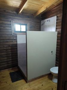 雅卡托镇Villa Nicolasa的带淋浴和卫生间的浴室