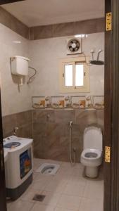延布شاليه سحاب的一间带卫生间和窗户的浴室