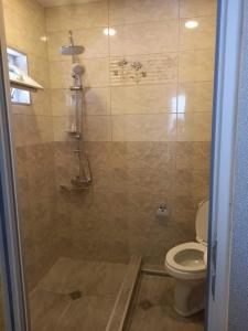 巴库里阿尼Дом гарах的带淋浴和卫生间的浴室