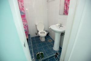 加拉班Daora guesthouse的一间带卫生间和水槽的浴室