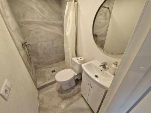 帕兰加4rest的一间带卫生间、水槽和镜子的浴室