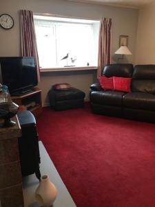 Saint MarysPark Cottage的带沙发和红地毯的客厅