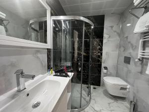 BitlisWhite Life Hotel & Cafe的一间带水槽和卫生间的浴室