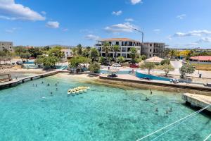 克拉伦代克Bonaire Apartment的一群人在游泳池的水中