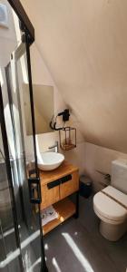 KırklareliLONGOSPHERE GLAMPING的一间带水槽和卫生间的浴室
