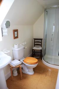 盖特豪斯厄夫弗利特Rowantree Cottage的一间带卫生间和淋浴的浴室