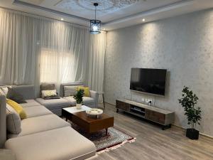 吉达Loft 16的带沙发和平面电视的客厅