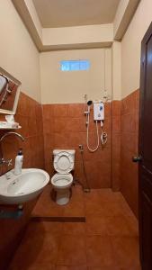 万荣sokxay guerthouse的一间带卫生间和水槽的浴室