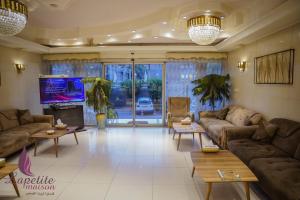 巴格达فندق البيت الصغير - Lapetite Maison Hotel的带沙发和平面电视的客厅